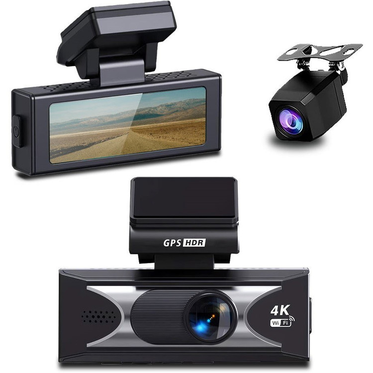 دوربین ثبت وقایع خودرو 4K اتوویژن مدل HX230 به همراه دوربین عقب، wifi و GPS