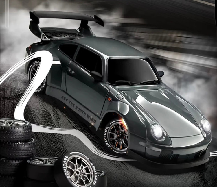 ماشین کنترلی پورشه 911 GT3 ShadowDrift 1:24، چهارچرخ محرک، دریفتدار، سرعت ۱۵+، چراغ LED و بدنه ABS مقاوم