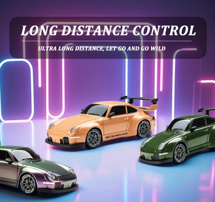 ماشین کنترلی پورشه 911 GT3 ShadowDrift 1:24، چهارچرخ محرک، دریفتدار، سرعت ۱۵+، چراغ LED و بدنه ABS مقاوم