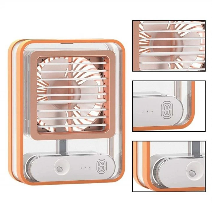 پنکه رومیزی مه پاش چراغ دار مدل SPRAY LIGHT FAN