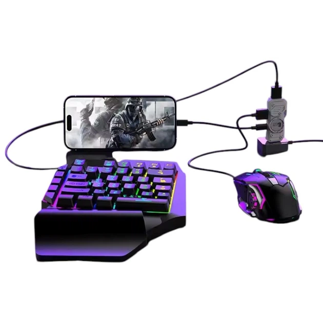 ست کیبورد و ماوس گیمینگ M9 RGB | مناسب موبایل، لپ‌تاپ و کامپیوتر