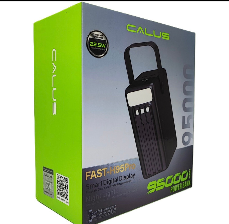 پاوربانک 22.5 وات کالوس مدل H95 Pro ظرفیت 95000 میلی آمپر ساعت