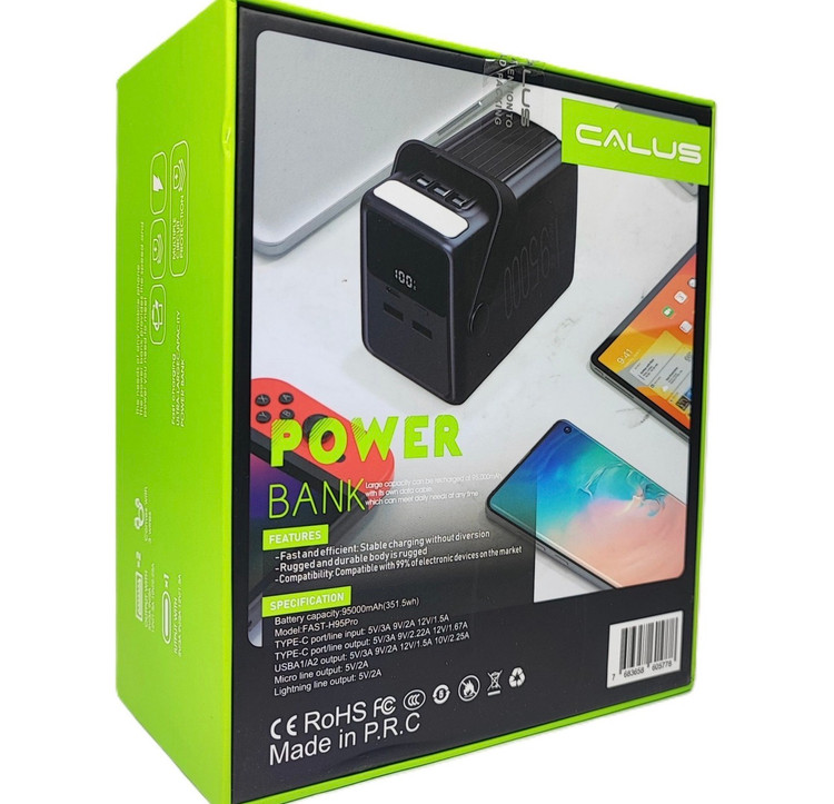 پاوربانک 22.5 وات کالوس مدل H95 Pro ظرفیت 95000 میلی آمپر ساعت