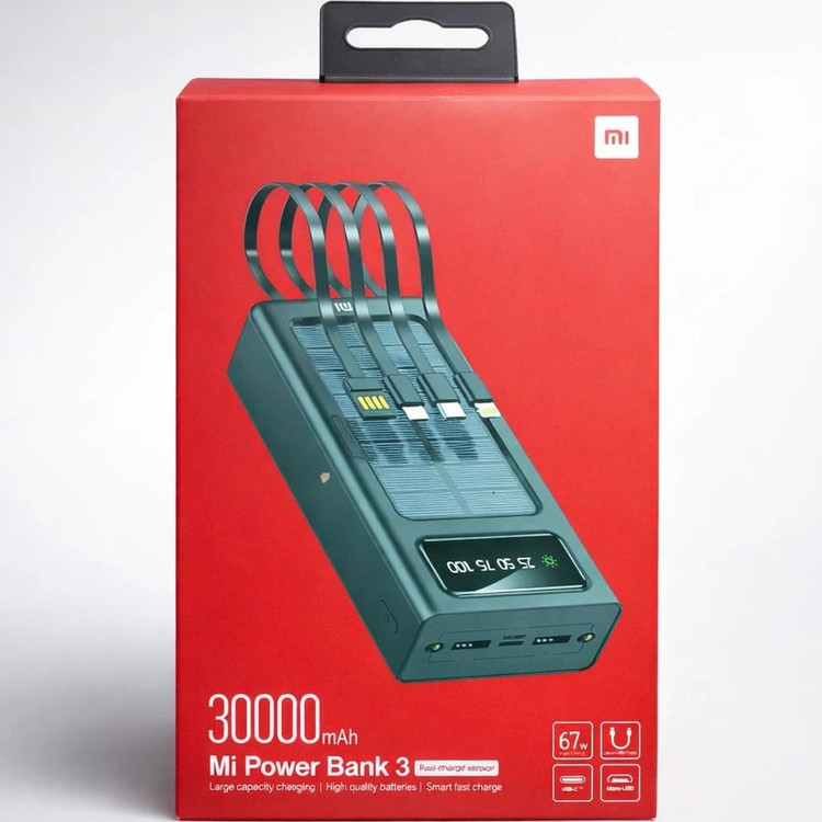 پاوربانک شیائومی مدل YM-309TYN ظرفیت 30000 میلی آمپر ساعت