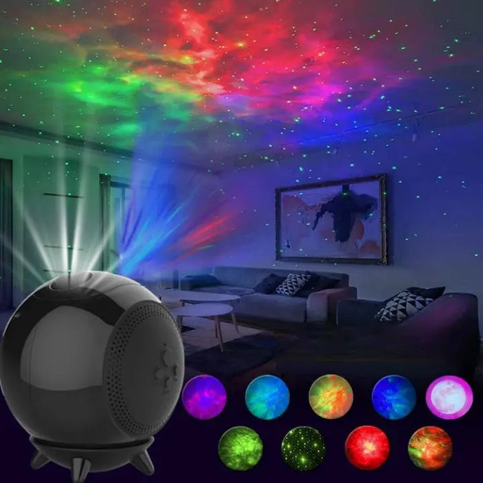 چراغ خواب کهکشانی آسمان شب | پروژکتور ستاره و ماه RGB با ریموت