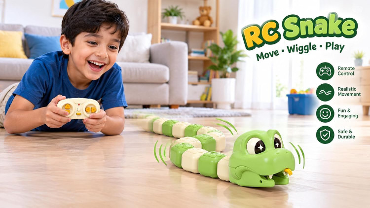 بازی مار کنترلی مغناطیسی دو نفره دارای کنترل از راه دورGreedy Snake | بازی مار خودخور با نور و صدا
