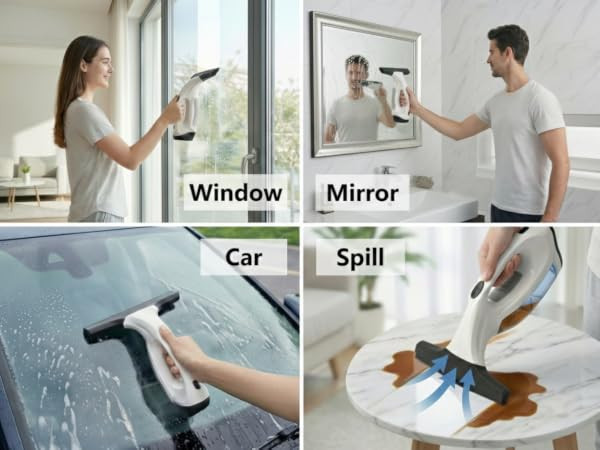 شیشه پاککن شارژی و مکنده آب ArtnPlan مدل WV-1 با قدرت مکش 2000Pa و تیغه 28 سانتیمتری