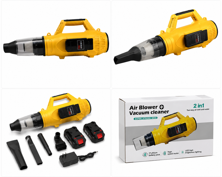 دمنده و جاروبرقی شارژی دوکاره BLUE FIRE | Air Blower + Vacuum Cleaner