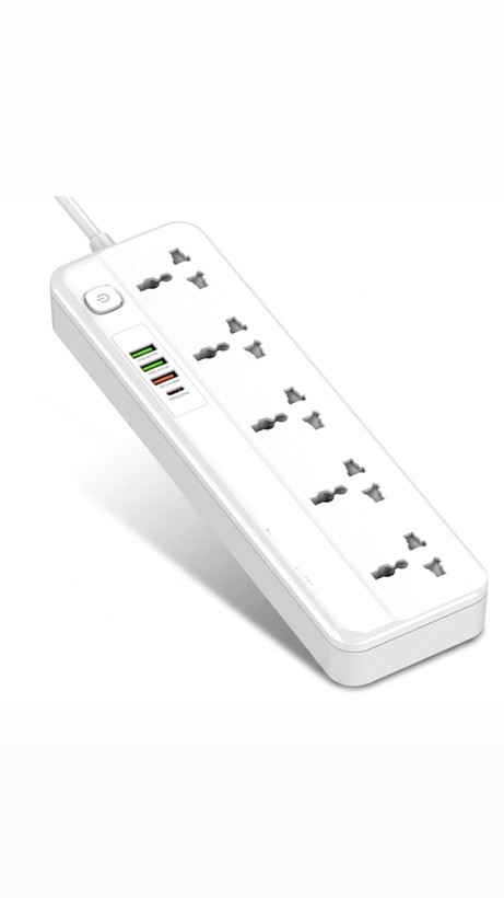 چندراهی برق 9 در 1 BELKING BK-88 طول 2 متر | 5 پریز + 3 USB + Type-c