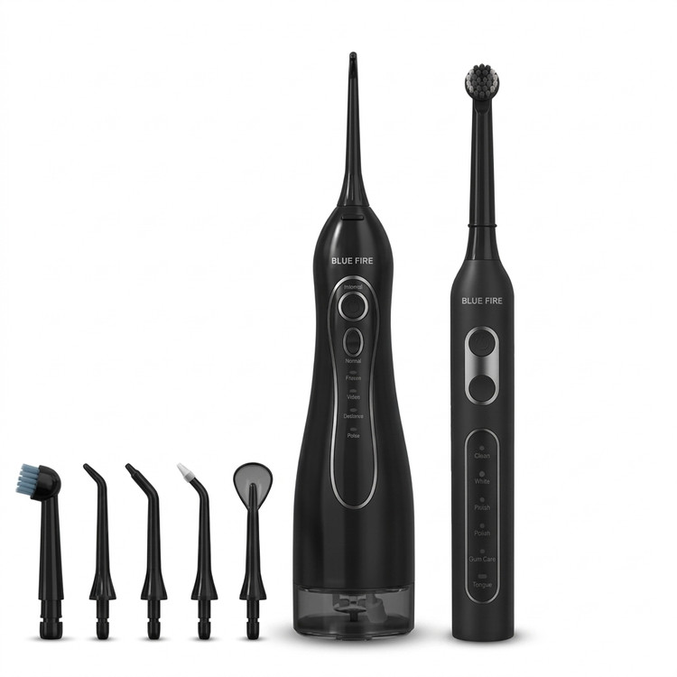 ست کامل مراقبت از دهان Blue Fire Hydroclean BF-10 | مسواک برقی سونیک + واترجت 2 در 1