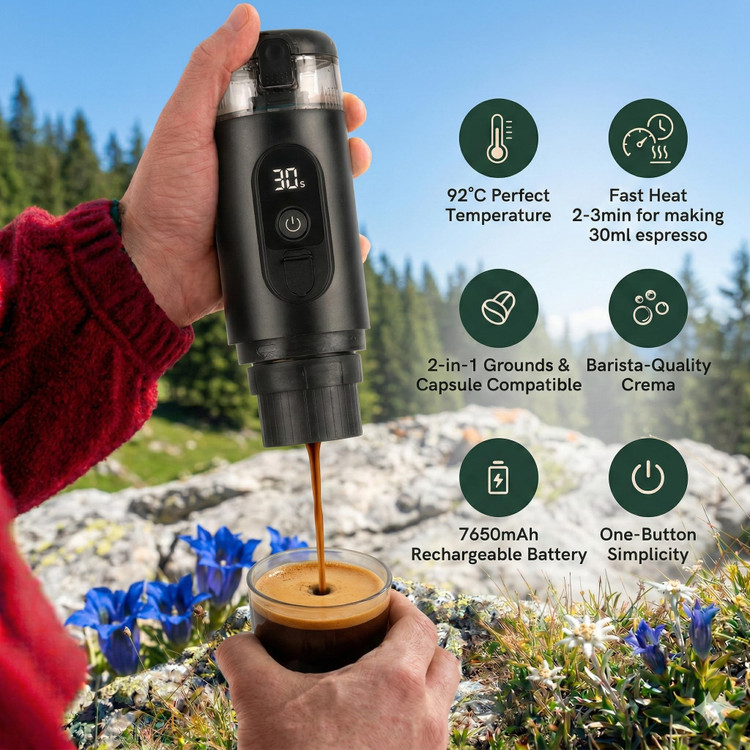 اسپرسو ساز شارژی قابل حمل مدل PORTABLE ESPRESSO MACHINE JY-001BX