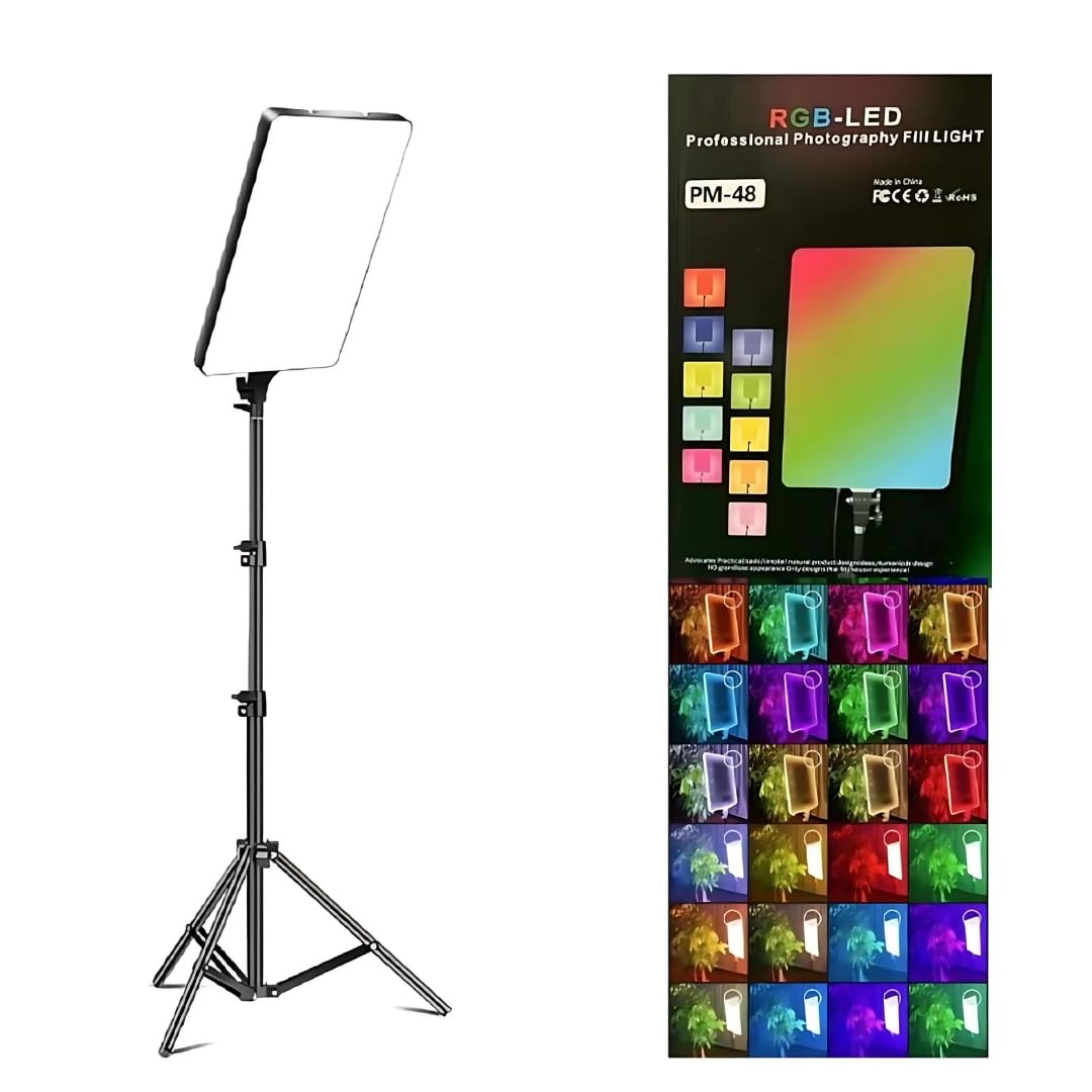نور ثابت ال ای دی PM-48 RGB همراه سه پایه