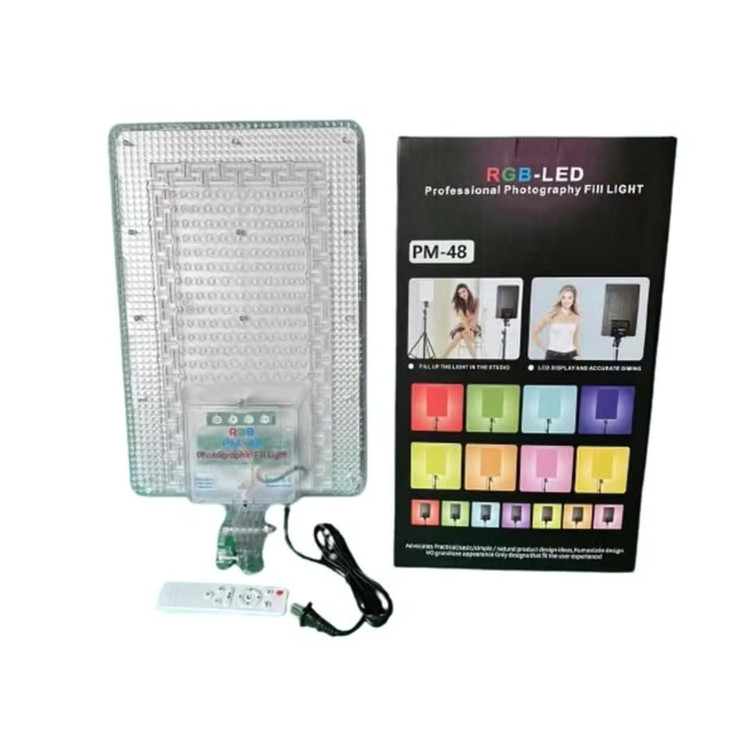 نور ثابت ال ای دی PM-48 RGB همراه سه پایه